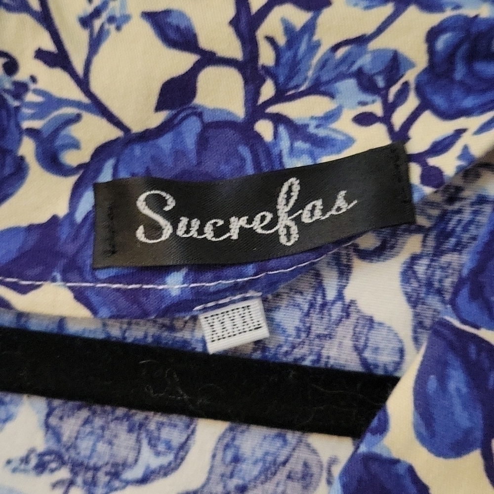 Sucrefas Retro 1940s floral belted Land Girl shirt dress - Picture 9 of 12